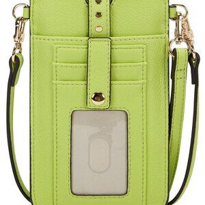 INC International Concepts Ashlii Phone Wristlet Crossbody Green NWT